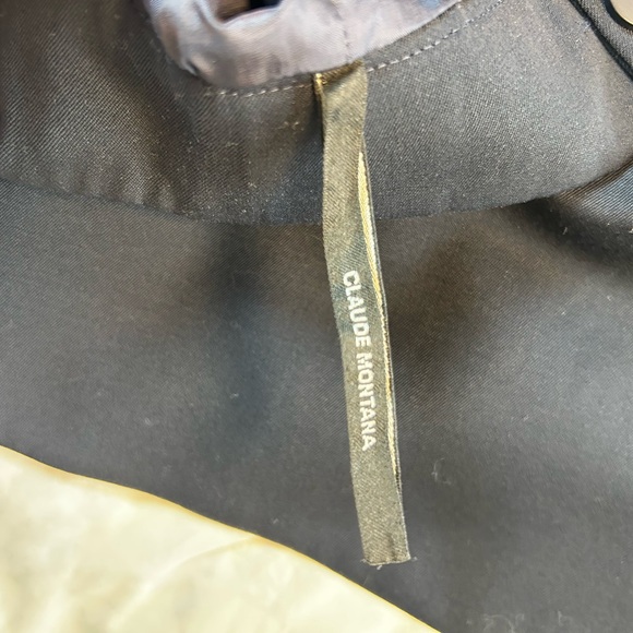 French Designer Claude Montana 100% Virgin Wool Wrap Mini 10/12 - Picture 5 of 8